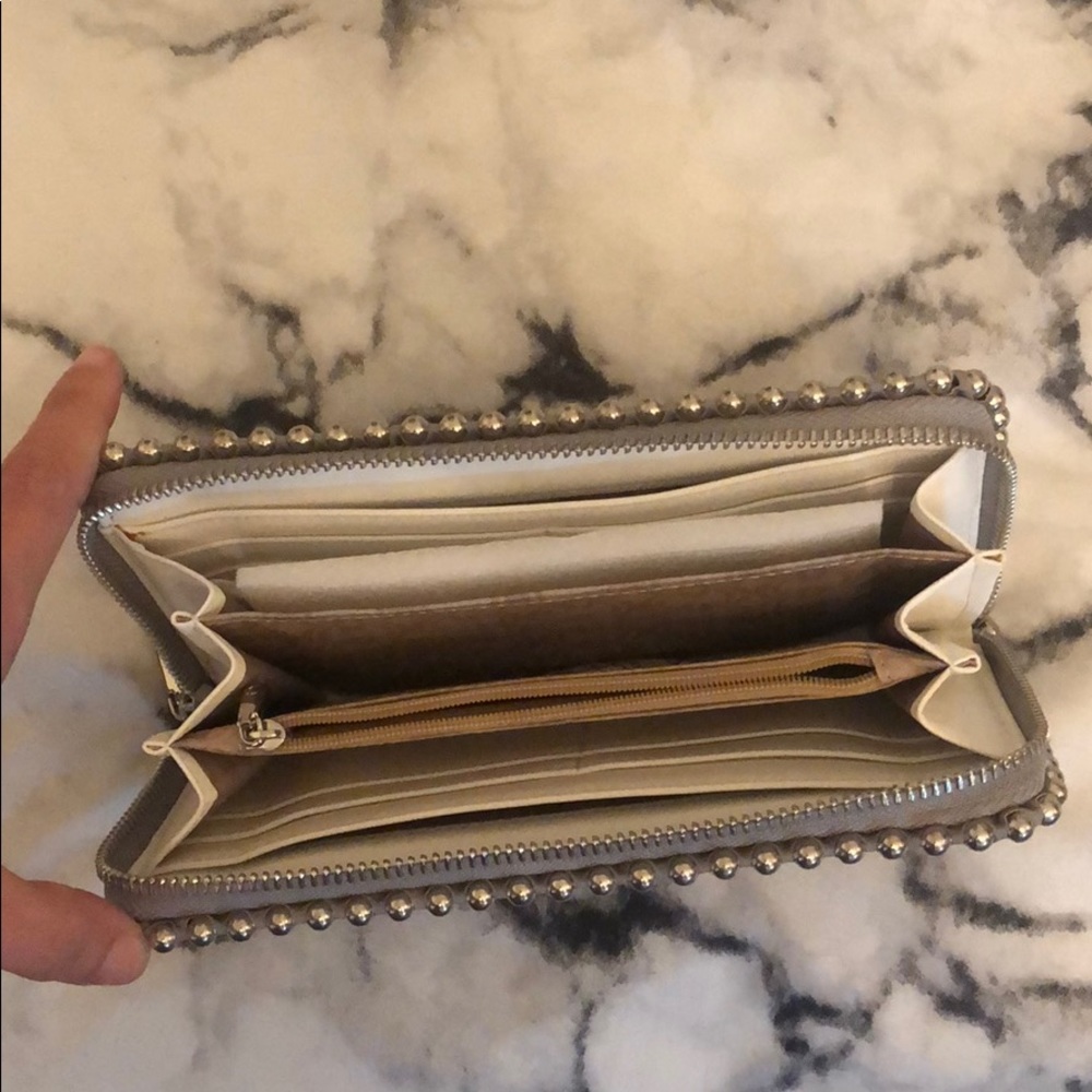 Grey Faux Suede Wallet - Picture 5 of 6